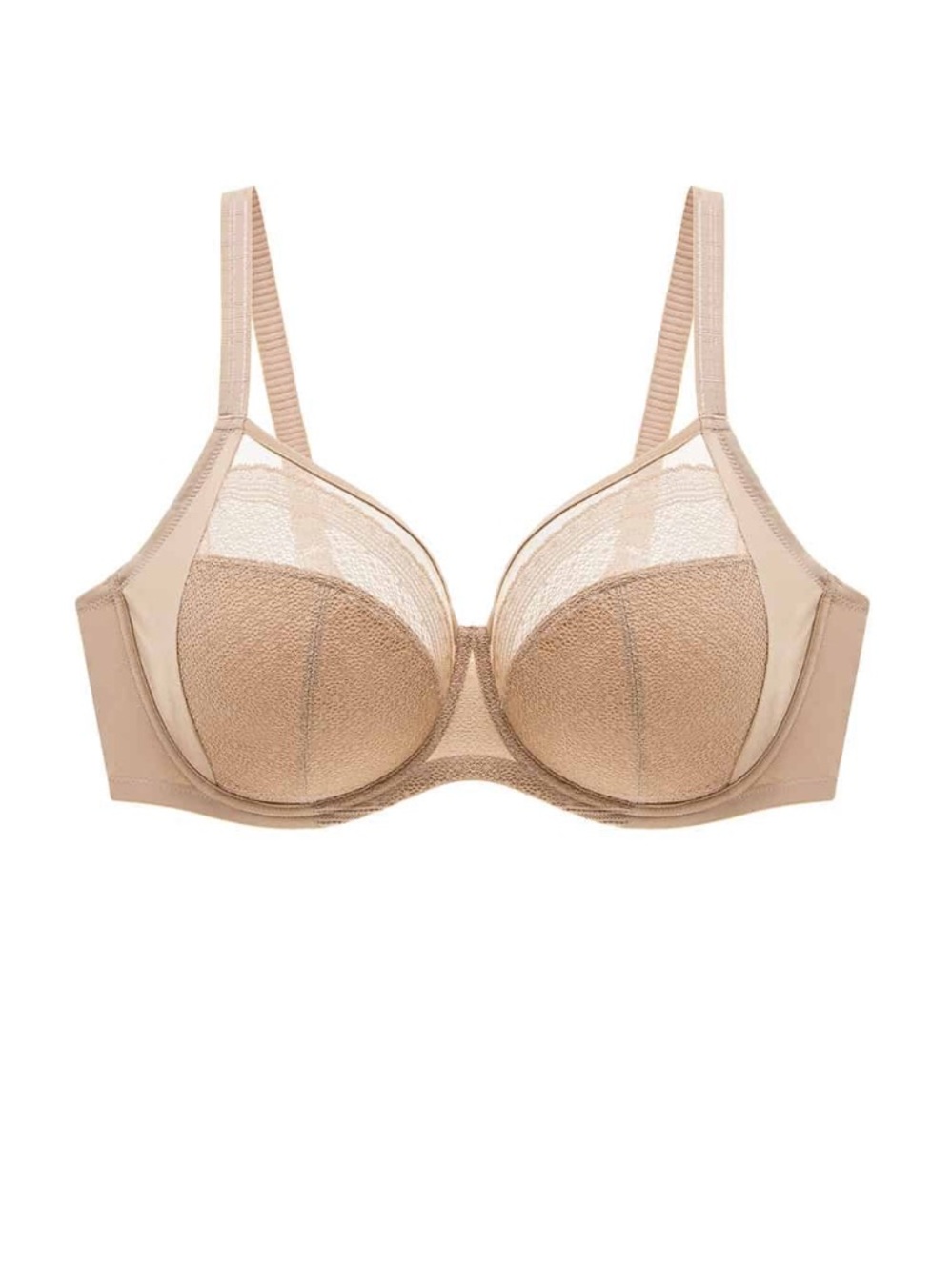 Understance Salma flex wire full coverage lace bra 36DDD cafe au lait